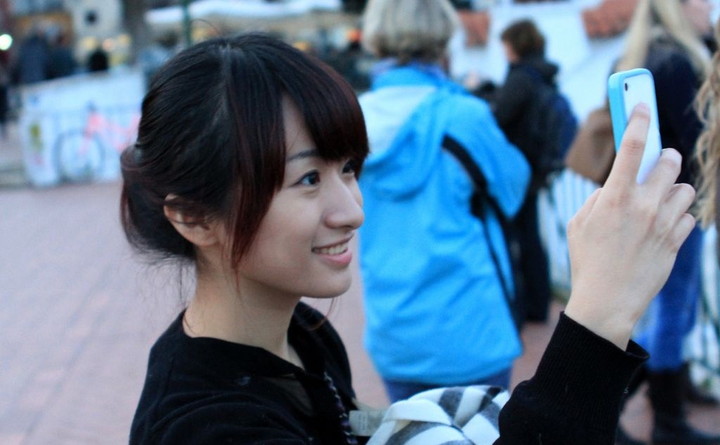 Chinese Girl with Mobile