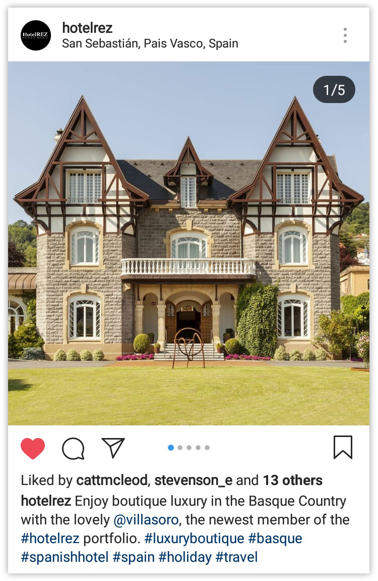 hotel features instagram social media examples